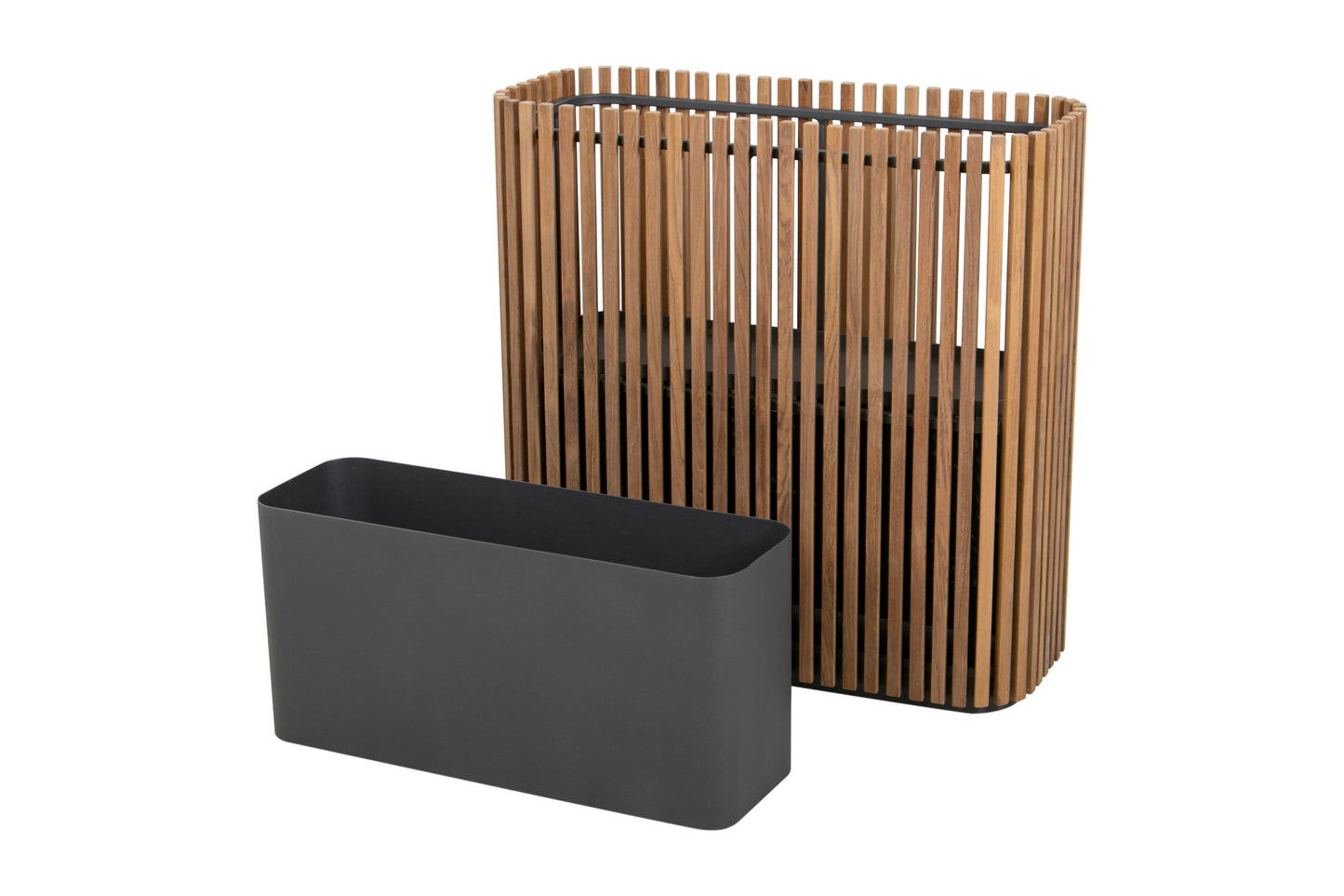 Samløs. Afskærmende plantekasser i teak