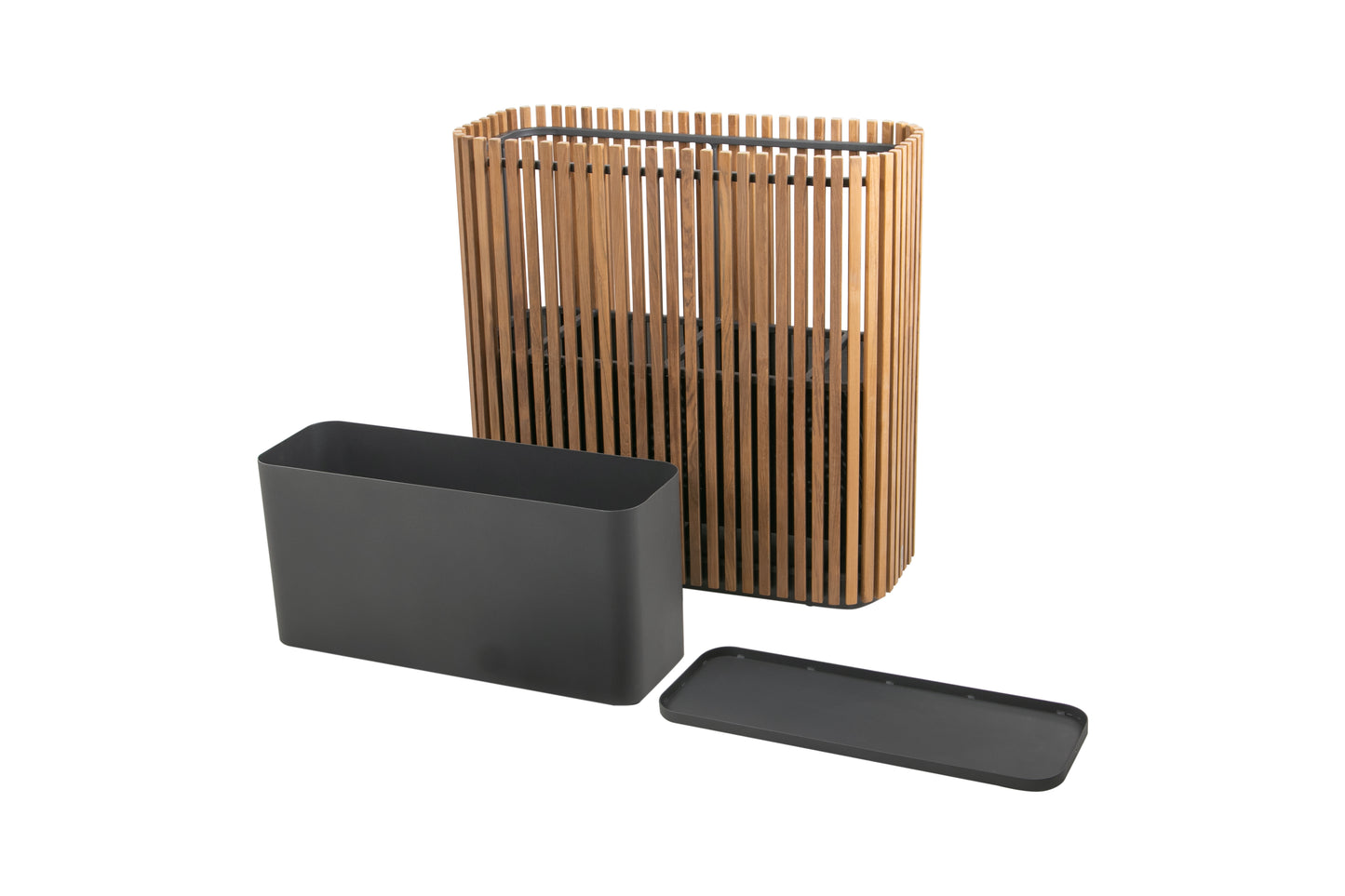 Samløs. Afskærmende plantekasser i teak
